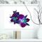 Designart - Deep Purple Orchid Flowers on White - Flowers Canvas Wall Artwork